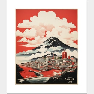 Nagasaki Japan Travel Vintage Tourism Poster Posters and Art